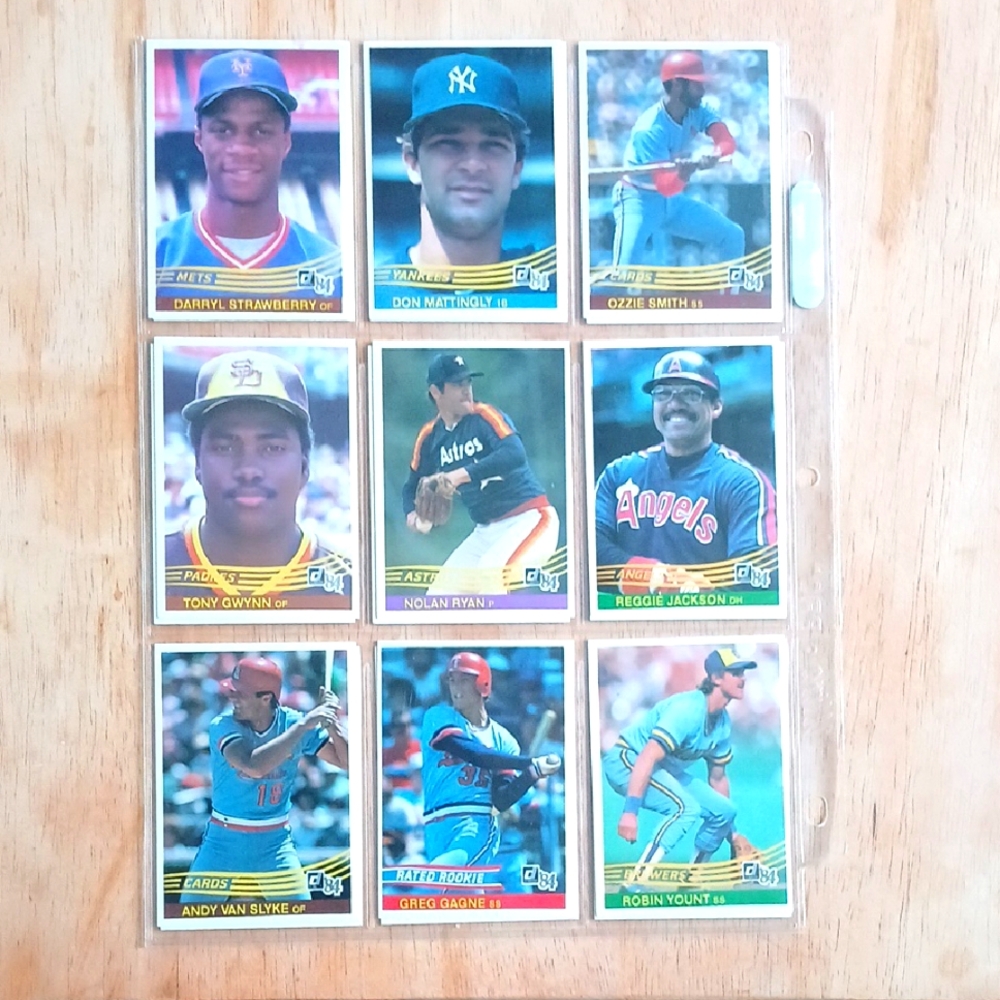 Iconic 1984 Donruss Set Of "Money Cards" 18 Cards Total In NM Or Mint Condition